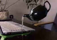 Dropping Water on Laptop