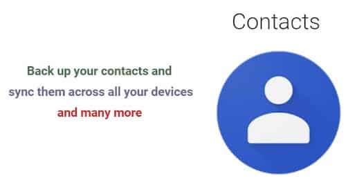 Contacts app of google