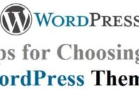 Choose New WordPress Theme