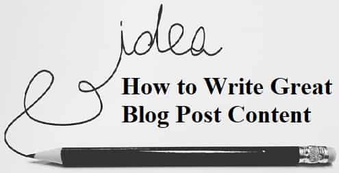 Write Blog Post Content