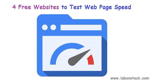 Test Web Page Speed