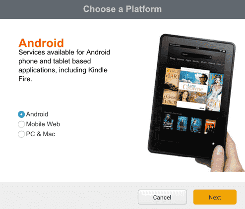 Choose Amazon App Platform